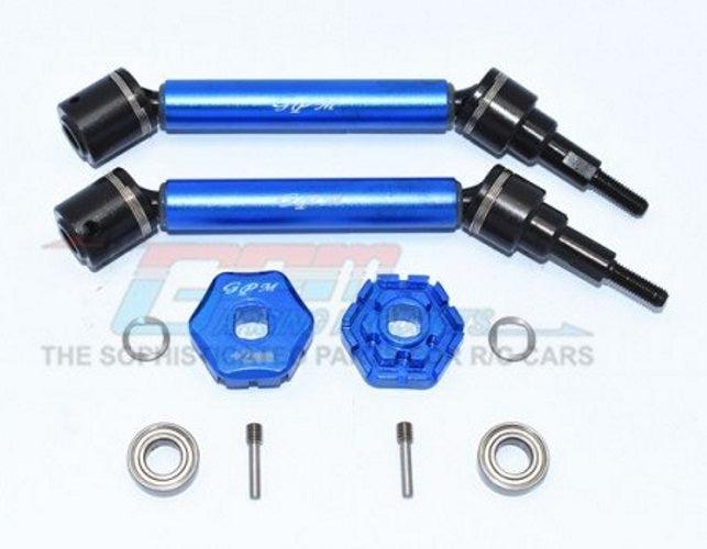 Gpm Harden Steel+Aluminum Adjustable CVD Drive Shaft Blue Traxxas Maxx