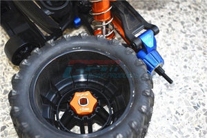 Gpm Harden Steel+Aluminum Adjustable CVD Drive Shaft Blue Traxxas Maxx