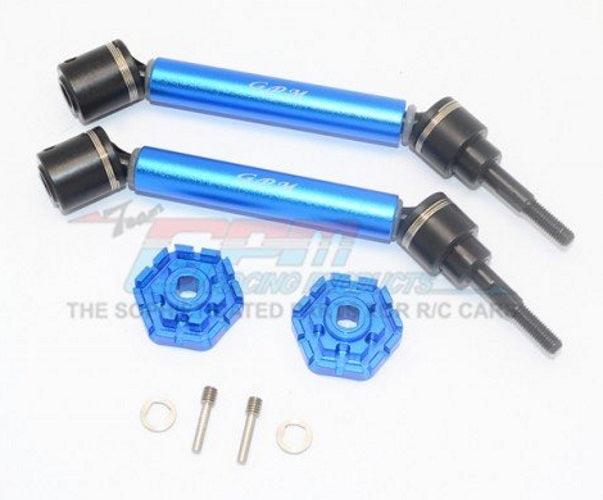 Gpm Harden Steel+Aluminum Adjustable CVD Drive Shaft Blue Traxxas Maxx