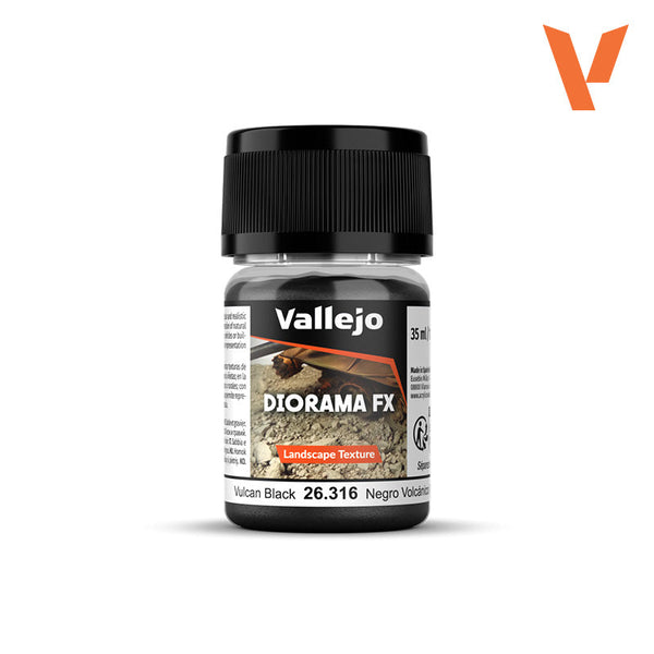Little Shop of Magic Vallejo Diorama FX: Landscape Texture - Vulcan Black - 0.1-0.6 mm — Miniatures