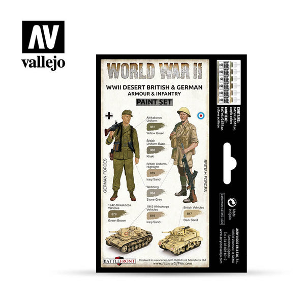 Little Shop of Magic Model Color: WWII Paint Set - Desert British & German Armour & Infantry — Miniatures