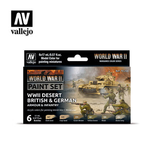 Little Shop of Magic Model Color: WWII Paint Set - Desert British & German Armour & Infantry — Miniatures