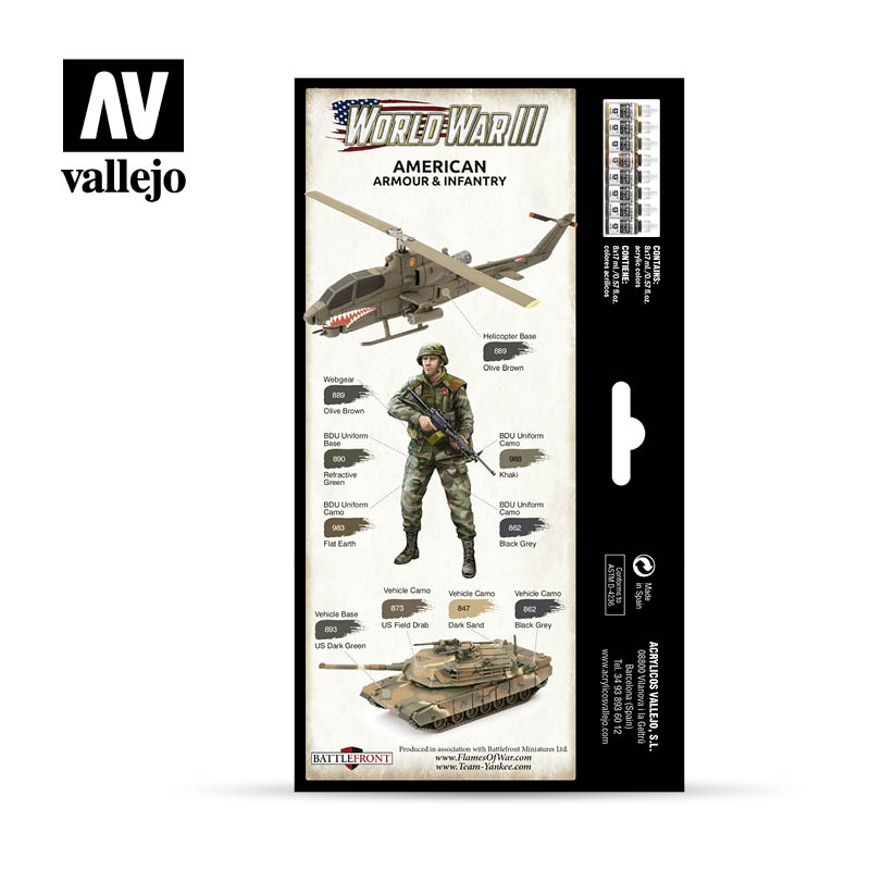 Little Shop of Magic Model Color: WWIII Paint Set - American Armour & Infantry — Miniatures