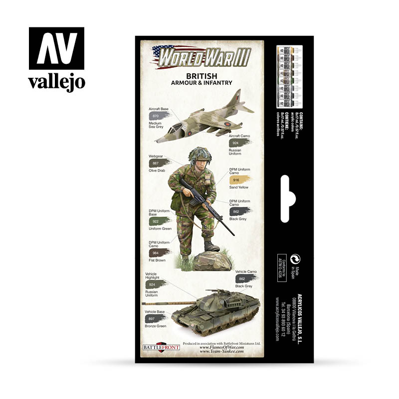Little Shop of Magic Model Color: WWIII Paint Set - British Armour & Infantry — Miniatures