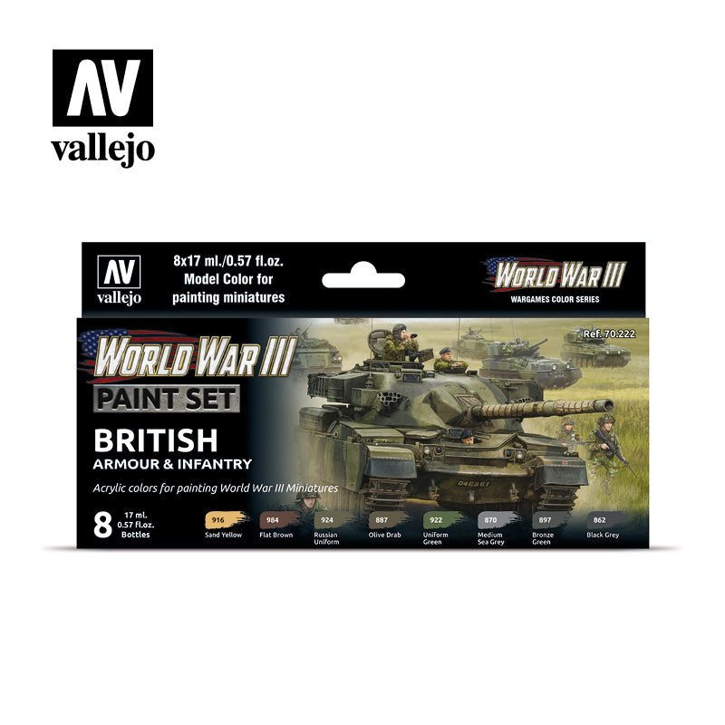 Little Shop of Magic Model Color: WWIII Paint Set - British Armour & Infantry — Miniatures