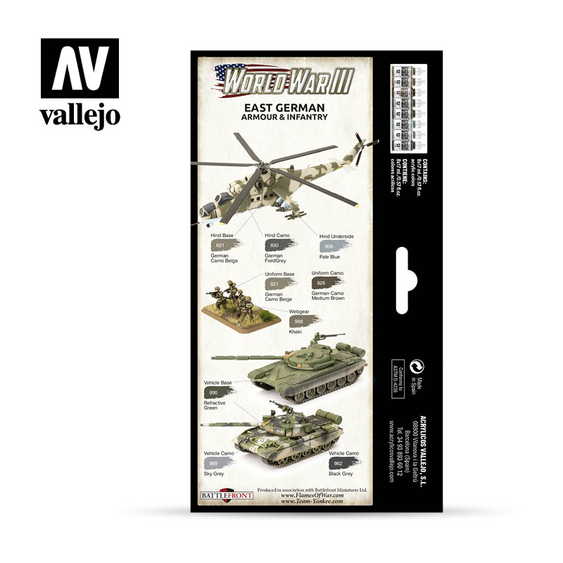 Little Shop of Magic Model Color: WWIII Paint Set - East German Armour & Infantry — Miniatures