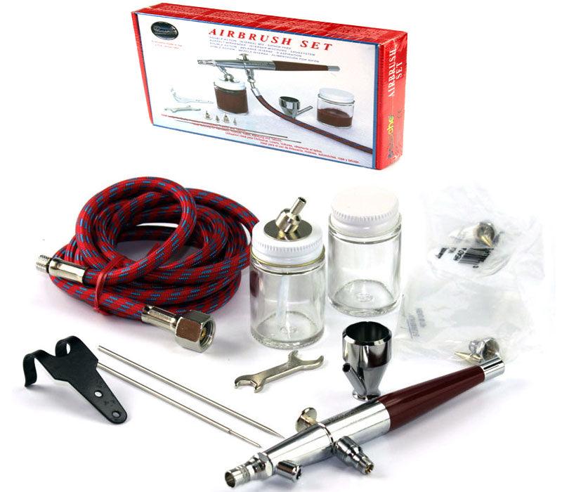 Paasche VL SET Double Dual-Action Siphon Feed Airbrush Kit Hobby Cake VL-SET