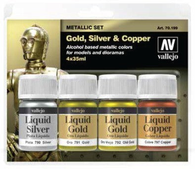 Little Shop of Magic Model Color Set: Liquid Gold Set 4 (4) (35ml) — Miniatures