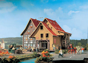 Vollmer 47713 N Scale Tombach Sawmill -- Kit - 6-11/16 x 6-5/16 x 3-15/16"  17 x 16 x 10cm