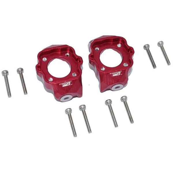 GPM LMT019-R Racing Aluminum Front C-Hubs Set Red Losi 1/8 LMT Solid Axle