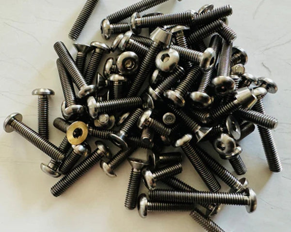 Whitz Racing Products Team Associated B7 HyperLite Ti Upper Screw Kit (Natural)