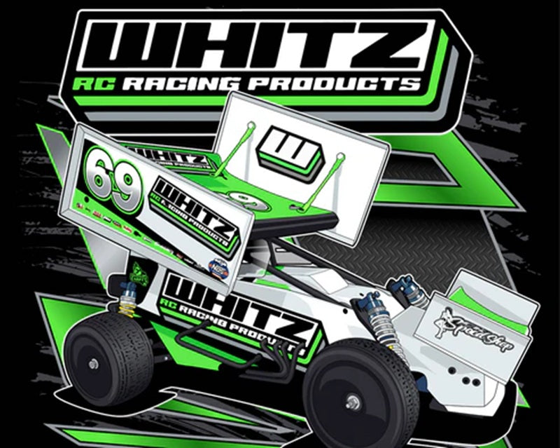 Whitz Racing Products #DirtOval T-Shirt (Black)(Large)