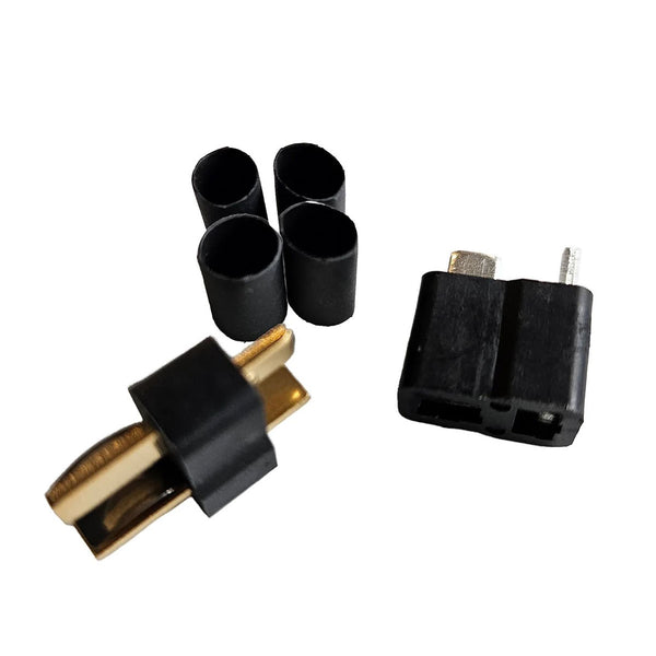 WS Deans Ultra Plug HB, High Temp,Black Male & Female Pair w/ Shrink
