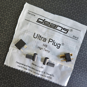 WS Deans Ultra Plug HB, High Temp,Black Male & Female Pair w/ Shrink
