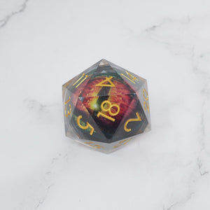 D20 Collective Xanathar's Eye | Giant D20 Moving Eye DnD Dice | Acrylic RPG Gaming Dice