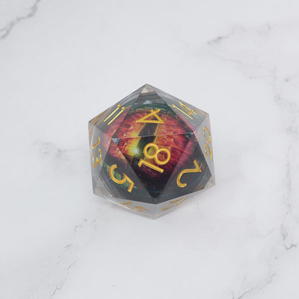 D20 Collective Xanathar's Eye | Giant D20 Moving Eye DnD Dice | Acrylic RPG Gaming Dice