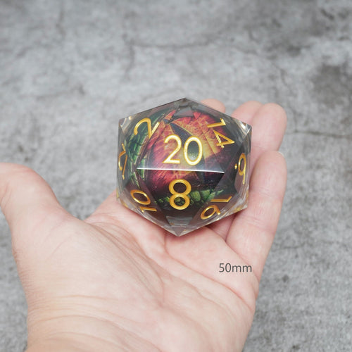 D20 Collective Xanathar's Eye | Giant D20 Moving Eye DnD Dice | Acrylic RPG Gaming Dice