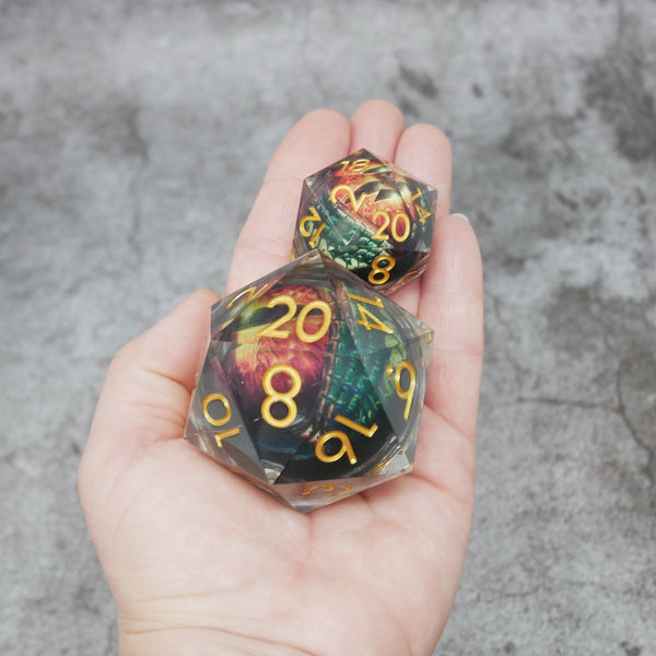 D20 Collective Xanathar's Eye | Giant D20 Moving Eye DnD Dice | Acrylic RPG Gaming Dice
