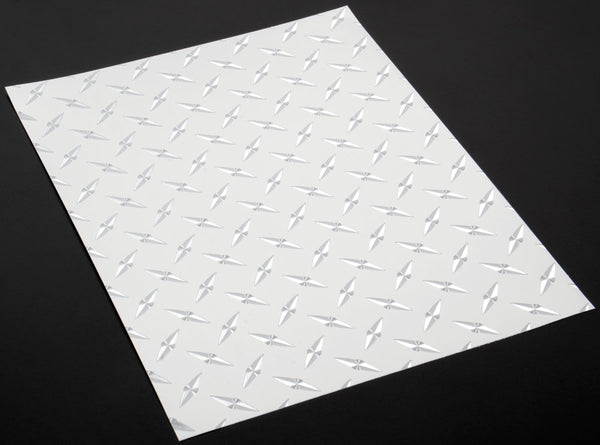 XXX Main Racing - Chrome Diamond Plate Decal 8” x 11”