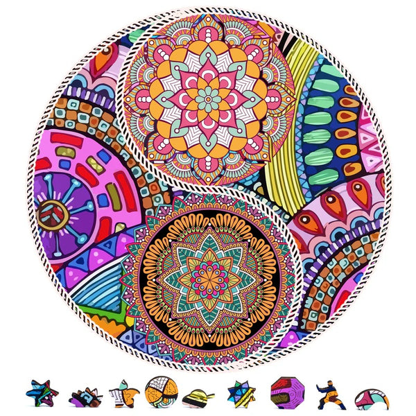 ZenChalet Puzzles ZenChalet - Yin Yang Flowers Wooden Jigsaw Puzzle, 1000 pcs — Wooden Puzzle