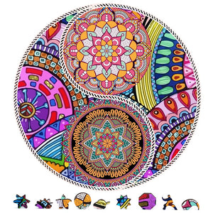 ZenChalet Puzzles ZenChalet - Yin Yang Flowers Wooden Puzzle 200 Pcs